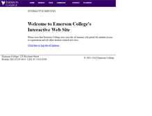 Tablet Screenshot of interactive.emerson.edu
